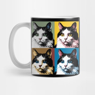 Bicolor Cat Pop Art - Cat Lover Gift Mug